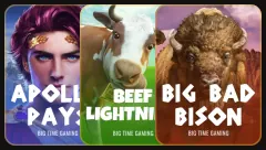 Коллаж бесплатных демо Big Time Gaming
